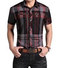 Men's Short Sleeve Plaid Shirt