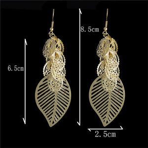 Filigree Leaf Cluster Earring