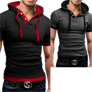 Men's Slim Fit Hooded Tee Shirt