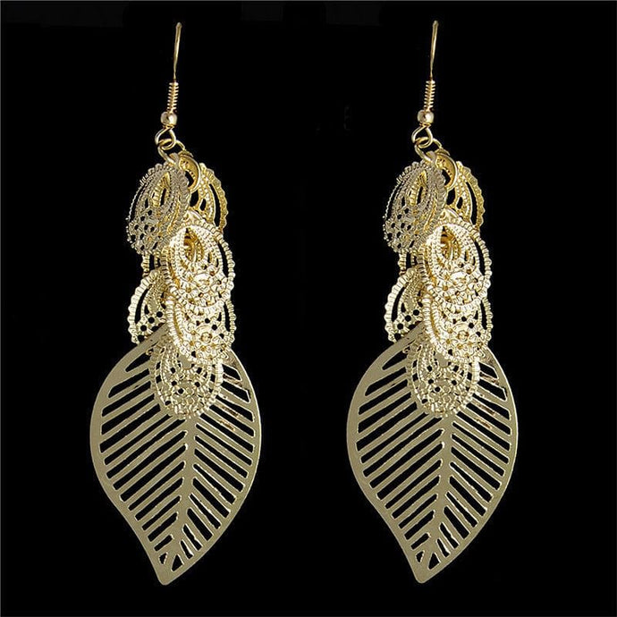 Filigree Leaf Cluster Earring