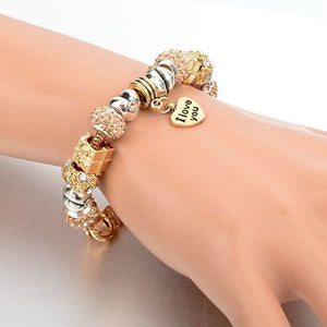 Austrian Crystal Frienfship Charm Bracelet