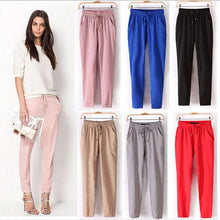 Hot Sale! New Casual Women Drawstring Elastic Waist Harem Pants